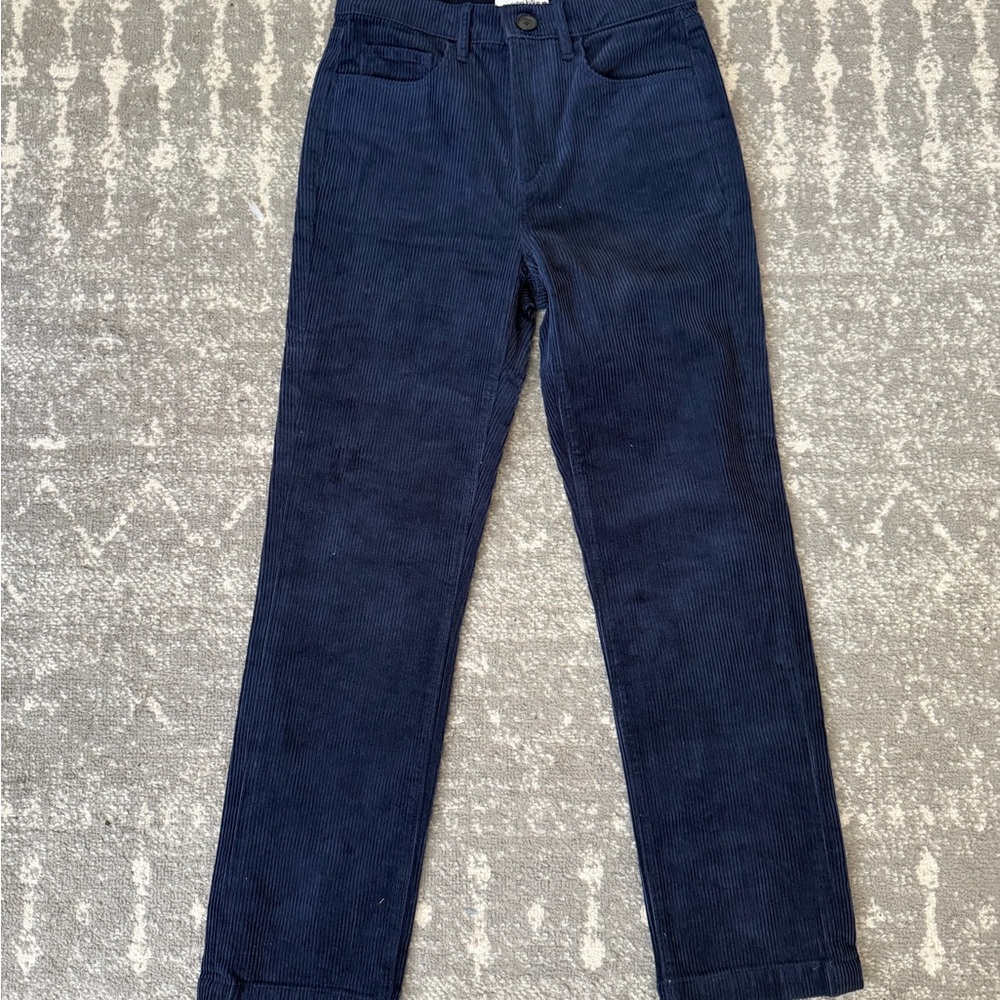 LOFT Corduroy Navy Straight Leg Pants
